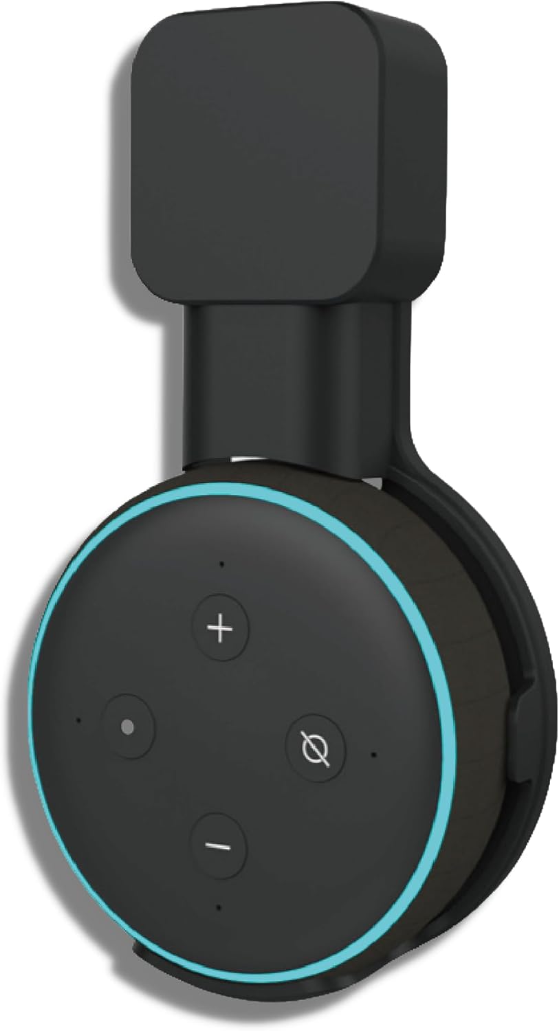 Sintron Echo Dot用ウォールマウント ブラック Alexaアクセサリー スマートホームコンセント 壁マウントスタンド Amazon Echo Dot 第3世代スピーカーホルダー用 散らかったワイヤーなしで省スペースアクセサリー ブラック