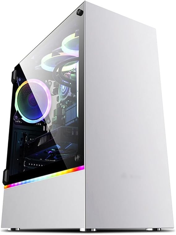 XLTFUC Mid-Tower E-ATX/ATX/MicroATX/ITX Computer Case, Tempered Glass Panel, Vertical GPU Bracket RGB Mode