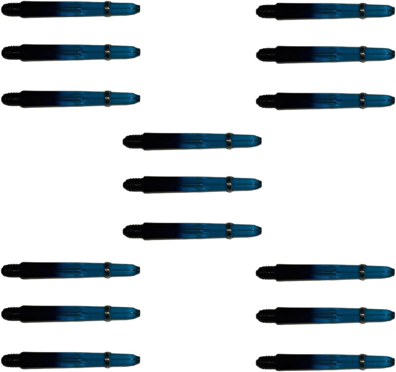 5 Sets (15 Pieces) 48mm Blue-black Polycarbonate (PC) Transparent Dart Shaft-shaft