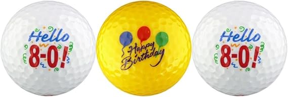 EnjoyLife Inc Hello! Eighty Birthday Golf Ball Gift Set