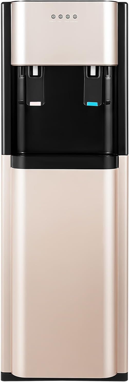 5 Gallon Bottom Loading Water Dispenser,Champagne Color,Stainless Steel Bottom Loading Water Cooler Dispenses Energy Efficient for Offices, Homes, Gyms, Kitchens, Apartments, Hotels, Living Rooms