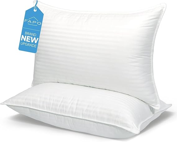 FAPO Bed Pillows 2-Pack Queen Size Luxury Hotel Pillow for Side and Back Sleeper Pillows for Bed with Cooling Cover