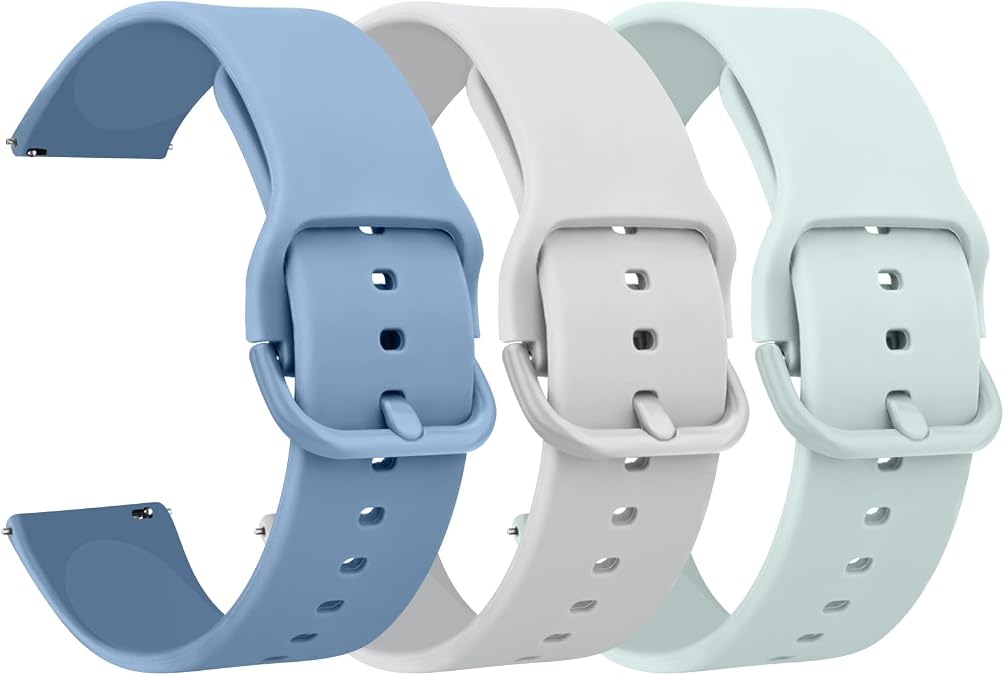 Silicone Watch Bands Quick Release 20mm 22mm, Soft Sport Replacement Watch Strap for Women Men
