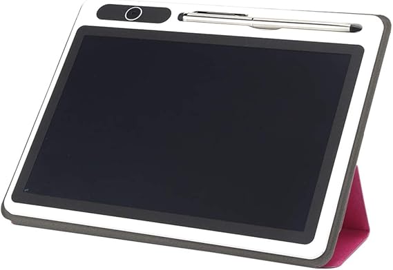 Electronic Notepad LCD, Drawing Pad Business Supplies Digital Notepad Electronic Tablet Notebook Usb Hand Painting Tool 9 Inch(Black (With Faux Leather Case)) (Red (with leather case))