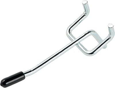 2 Inch 50-Pack,Sturdy and Durable L Shape Galvanized Metal suitbale for 14 and 18 Pegboard Hooks with Rubber Tipped,Pegboard Hooks for Garage,Office,Kitchen,StoreSilver