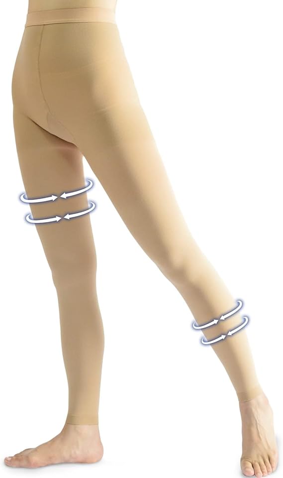 beister Compression Pantyhose 20-30 mmHg, Medical Leggings Footless Women | Firm Graduated Support; Tired, Heavy Legs; Eases Circulation; Edema; Varicose Veins; Travel; Recovery; Opaque Comfort