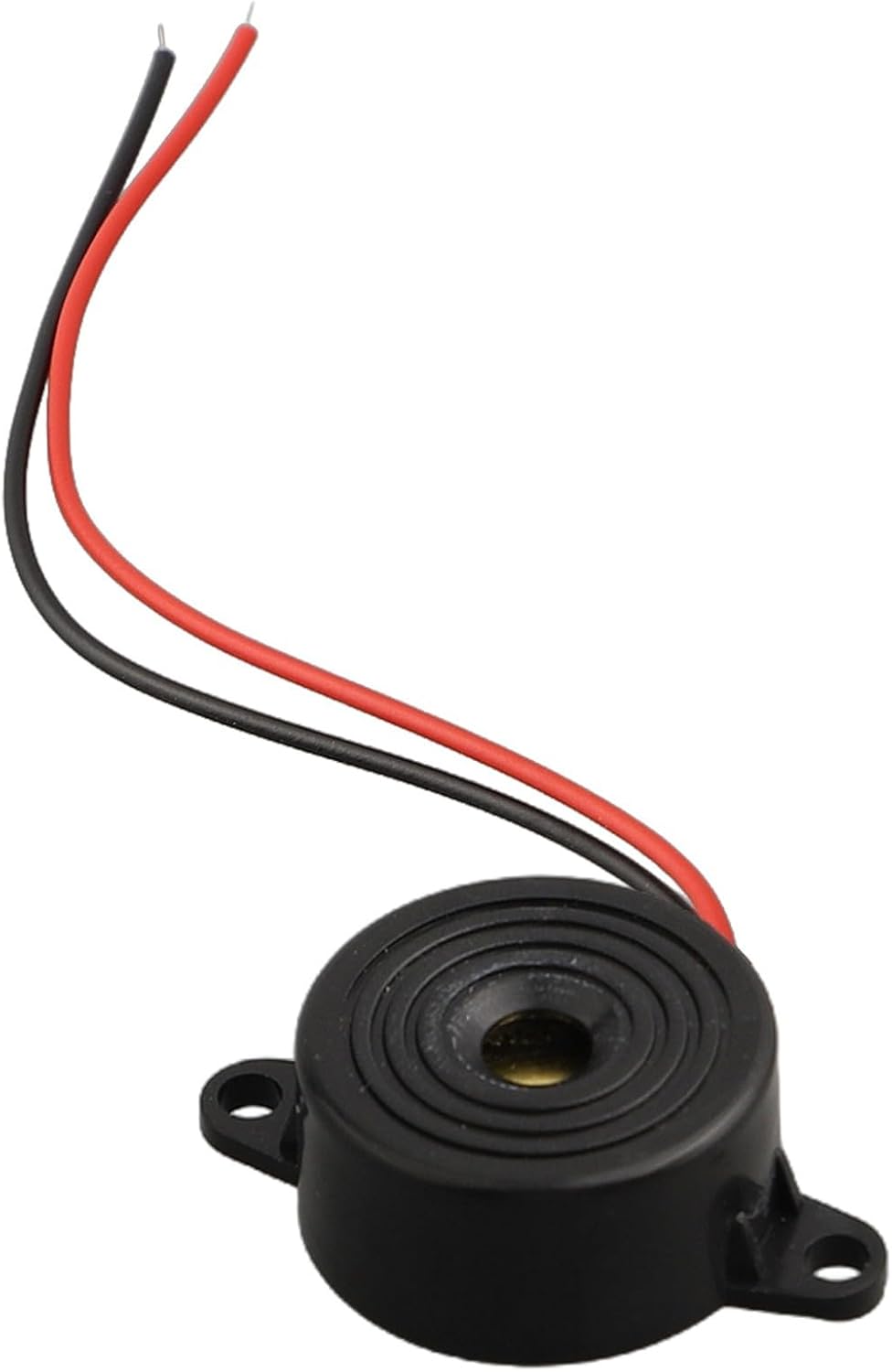 DC 3-24V Electronic Buzzer Small Enclosed Piezo Beeper with Wires, 85dB High Volume Alarm Automotive DIY Projects, Black