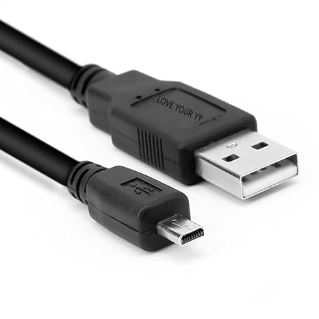 Replacement USB PC Camera Data Charging Cable Cord for Panasonic Lumix Camera DMC-ZS25 DMC-TZ35 DMC G7 ZS40 ZS50 SZ3 FT20 FS20 FX3 FX30 FX33 FX35 TZ8 TZ11 TZ15 FX80 FX9 FX90 FZ1 TZ24 & More (Black)