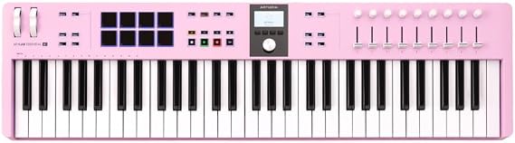 Arturia KeyLab Essential mk3 USB MIDI Controller, 61 Keys, Rose Quartz