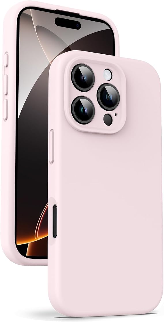 Supdeal Liquid Silicone Case for iPhone 16 Pro Max - [Camera All-Round Protection] [Soft Microfiber Lining Anti-Scratch] 4 Layer Full Covered Shockproof Gel Rubber Phone Case Cover, 6.9", Pink