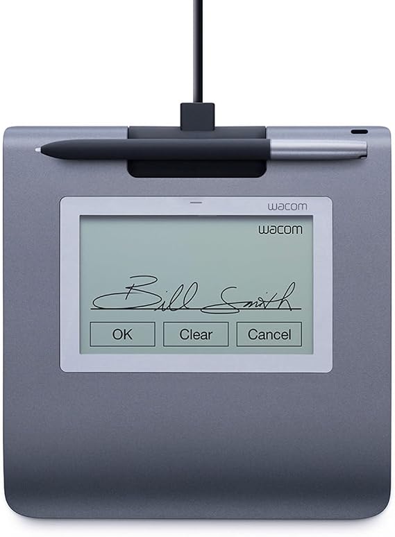 Wacom 4.5-Inch LCD USB 2.0 Electromagnetic Signature Pad, Silver (STU-430) STU430