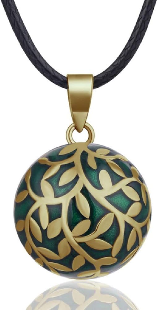 EUDORA Harmony Ball Chime Bola Necklace for Pregnancy, Tree of Life Maternity Bell Wishing Ball Gifts for Mother Wife Daughter Grils, 30 & 45 inch Rope