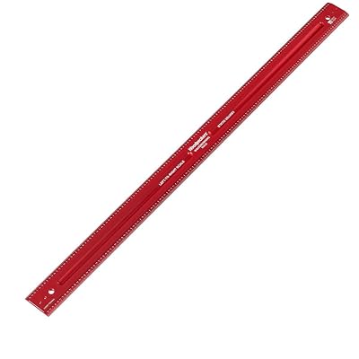 Woodpeckers Woodworking Rule, 36 Inch, L2R & R2L Laser Engraved Scales, USA Made Precision Aluminum Woodworking Ruler with Beveled Edges