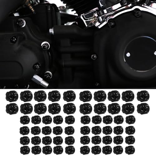 Motorcycle ABS Engine Bolt Caps Cover Compatible for Harley Softail Low Rider Street Bob 2018-2025 Gloss Black