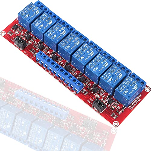 12V Relay Module with Isolated Optocoupler High or Low Level Trigger Relay Board 8 Channel 5V Relay Module Relay Switch for Raspberry Pi Arduino Relay DIY 1PCS 12V-8Channel