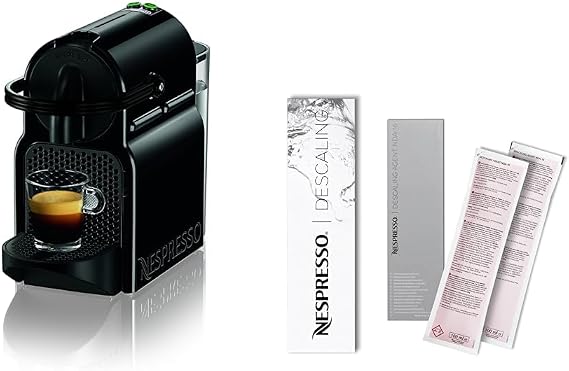 Nespresso Inissia Espresso Machine by De'Longhi, Black Descaling Kit