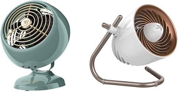 Vornado VFAN Mini Classic Personal Vintage Air Circulator Fan, Green & Pivot, Copper