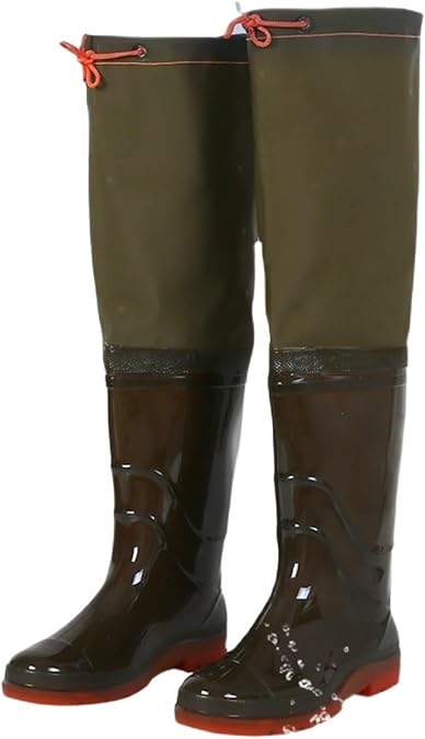 Outdoor Lightweight Hip Waders For Men Women,60cm High Knee PVC Waterproof Fishing Hip Wader Hip Boot For Car Washing