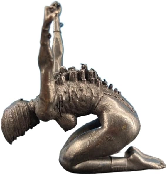 Brass Sexy Kneeling Candlestick Female Women Figurines,Metal Swimsuit Beauty Sculpture Miniatures Statue Body Art Crafts Desktop Car Decoration