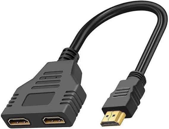 Hididi HDMI Splitter Adapter Cable, 1080P 1 in 2 Out, HDMI Male to 2 Female 1 to 2 Way Cable for HDTV, LCD Monitor