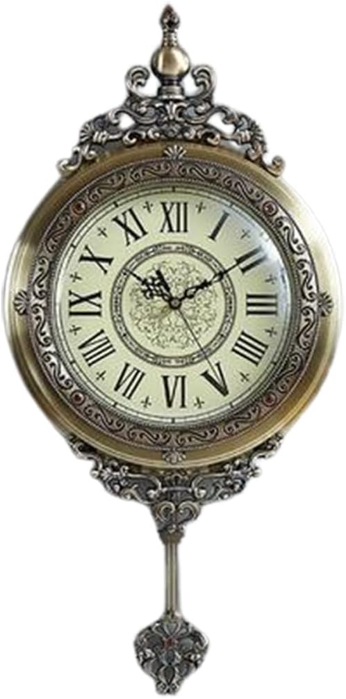Battery Vintage Wall Clock Classical Large Quartz Sweep Second Movement Silent Non Ticking Non Ticking