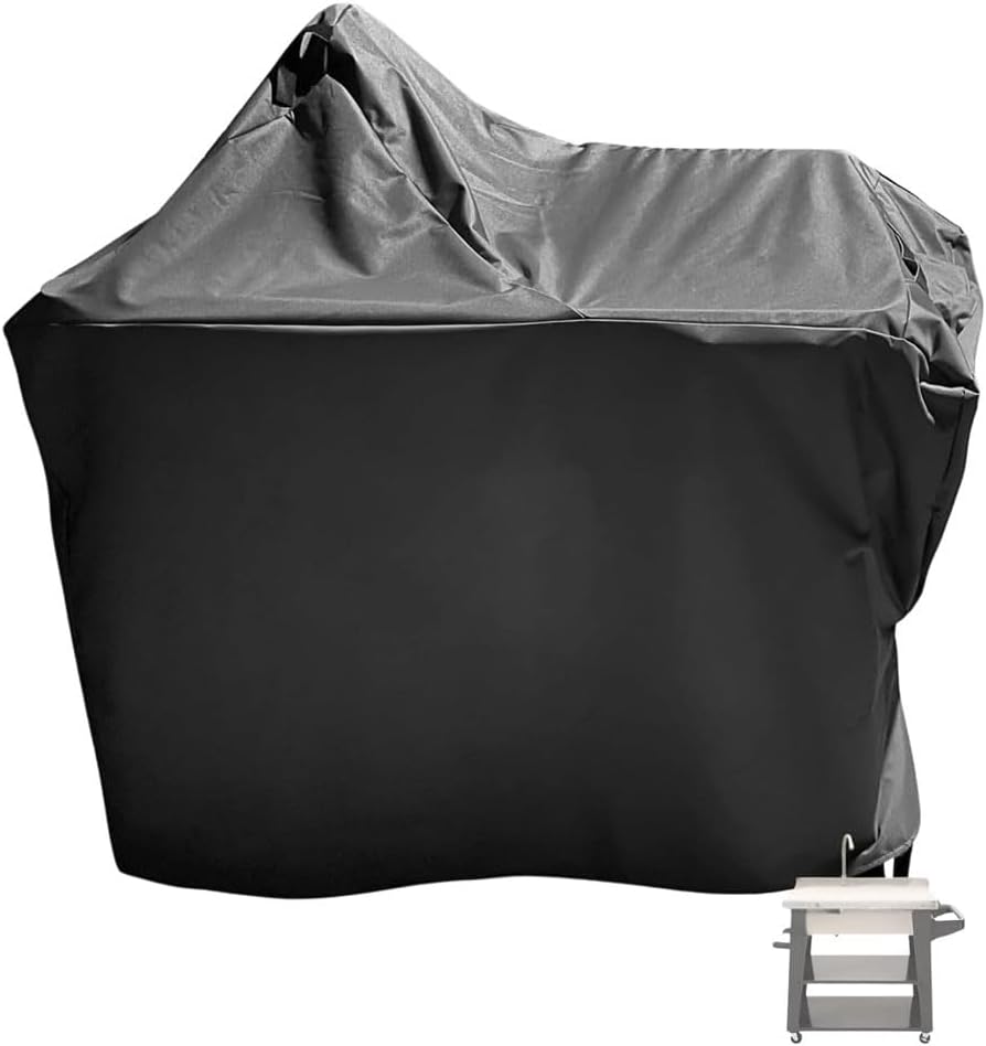 Outdoor Sink Cover for Prep Tables, Waterproof Dustproof Outdoor Prep Table Sink Cover, with Side Vents and Buckles for CGWM-090 and Similar Sink Stations, Black(210D)