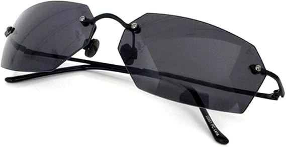 Matrix Agent Smith Square Sunglasses men Ultralight Rimless