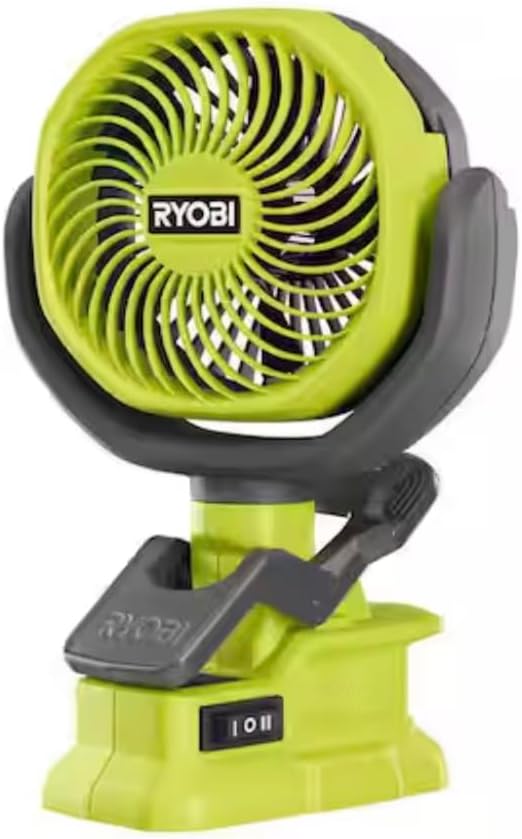 Birsppy RYOBI 18V ONE+ Cordless 4 in Clamp Fan (Tool Only)