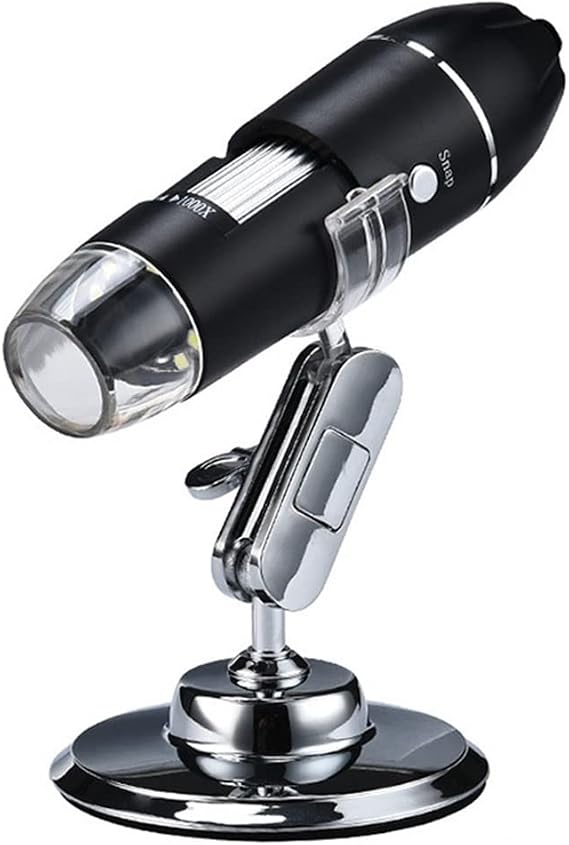 Microscope Accessories Kit Adjustable 1600x 1080p USB. Digital Microscope Electronic Stereo USB Camera 8 Led Magnifier Microscope Microscope Microscope Slide Magnification: 1000X