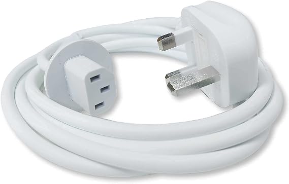 Power Cable UK Plug Cord Compatible for Apple iMac 17" 20" 21.5" 24" 27" G5 A1224 A1225 A1311 A1312 A1418 A1419 Replacement Part GENUINE 6ft Power Supply Wire Line 2012 Late-2019