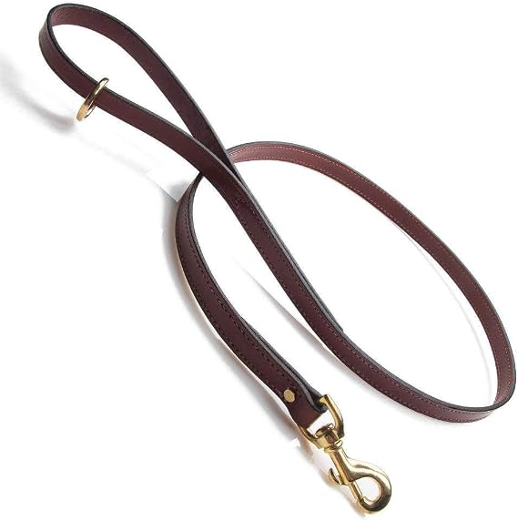 Mendota Pet Leather Snap Leash - Dog Lead - Made in The USA - Chestnut, 3/4 in x 6 ft (Standard)