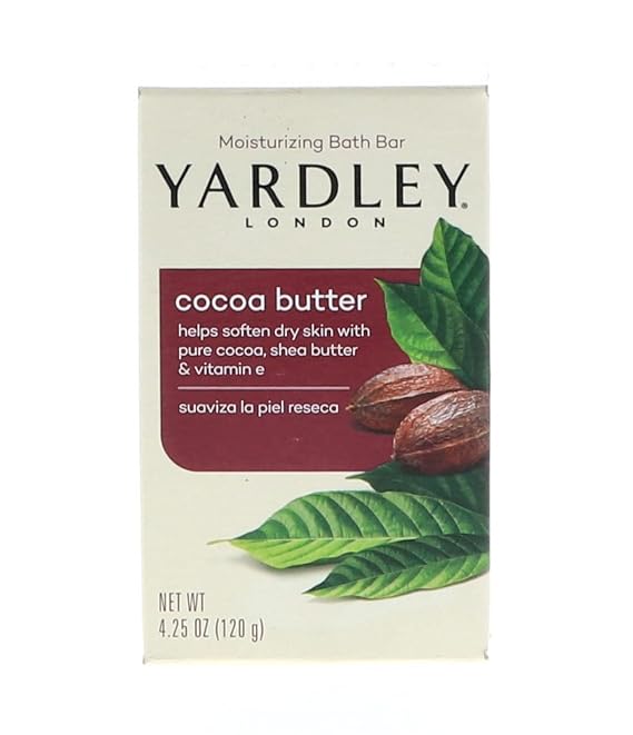 Yardley Bath Bar Cocoa Butter 4 oz (Pack of 2)