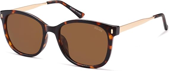 SOJOS Classic Oversized Square Polarized Sunglasses for Women SJ2640 | Trendy UV400 Shades Driving Sunnies For Daily Wear Travel Beach Outdoor Women Accessories