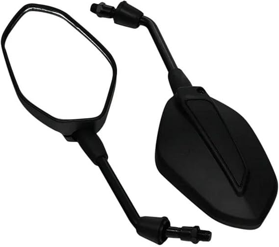 Motorcycle Rear View Mirrors 2 Pieces 10 Mm Universal Motorcycle Rear View Mirror Refit Parts Back Side Mirrors Motorcycle Replacement Parts Rearview Mirror Side