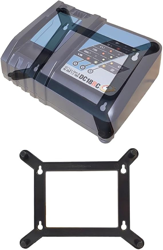 StealthMounts Charger Mount Compatible with Makita DC18RC 1 Pack Wall Mount Charger Holders & Workshop Organiser Brackets for Power Tool Chargers (Single Charger, 1, Pack)