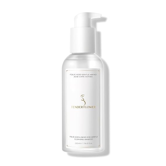 TENDER'FLOWER Folic Acid & Amino Acid Gentle Nourishing shampoo For Pregnant Women, No Fragrance Added Can Be Used During Pregnancy,Expectant mothers And Lactation Maternity scalp care (1pcs)