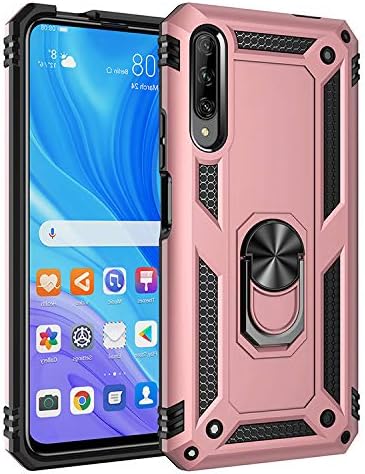 Jielangxin Keji Case for Huawei Y9s Case Cover,360 Degree Rotating Ring Holder Kickstand Case for Huawei Y9s 2019 STK-L22 STK-LX3 / P Smart Pro 2019 STK-L21 / Honor 9X Pro HLK-AL10 Case Cover Pink