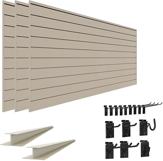 Proslat Stealth Standard Bundle - Sandstone PVC Slatwall