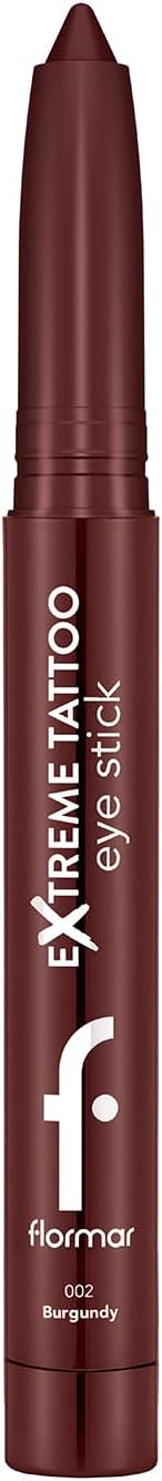 Flormar Extreme Tattoo Mat Asansörlü Kalemtıraşlı Jel Göz Kalemi & Far Stick - 002 Burgundy