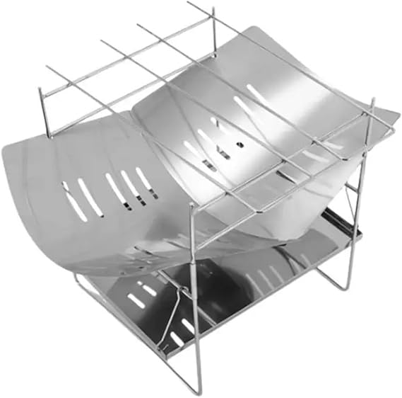 Outdoor Wood Burner U Shape Foldable Picnic Woodstove Portable BBQ Stove For Fishing Backpacking Camping Tents Survival Outdoor