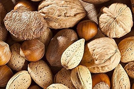 Mixed Nuts in Shell (2Kg) - Walnuts, Hazelnuts, Pecans, Almonds - Nutritious Vegan Keto Paleo Gluten-Free Snack - Freshly Packed, High in Protein and Fiber – Used in Baking, Cooking, Salad Toppings