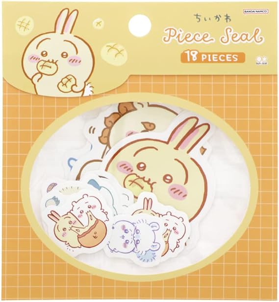 Sun-Star Stationery S8587132 Chiikawa Stickers, Piece Stickers, Orange