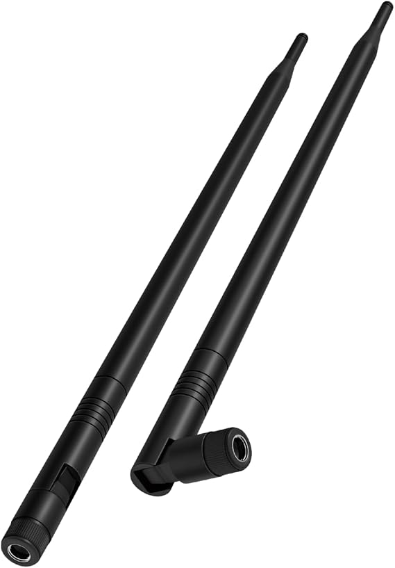TNP 10 dBi WiFi Antenna - 2.4 GHz Antenna Network Compact Omni Directional RP SMA Connector for PC Desktop Computer Wi-Fi Router Camera Video Surveillance