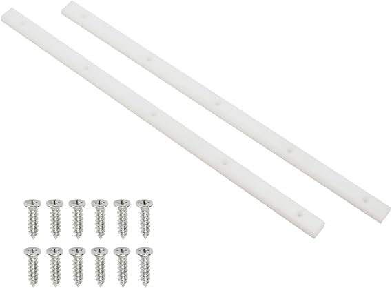 2 Bars Crosscut Sled for Table Saw, UHMW Plastic 3/4" x 3/8" x 17" with Predrilled Holes and Screws, Table Saw Sled Kit Miter Bars for U Tracks Woodworking Router Table and Bandsaws