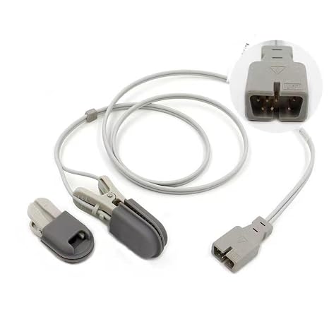 Vet Handheld Pulse Oximeter Accessory - SpO2 Sensor with 2 Sizes Clips - 7 Pins DB-Type Interface - Veterinary Use (Only Probe)