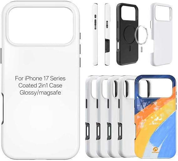5 PCS Sublimation Phone Case Blanks for iPhone 17 Pro Max Magnetic