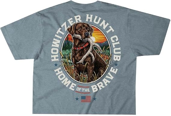 Howitzer Clothing Women's T-Shirt Patriotic Graphic Design, Front and Back Print