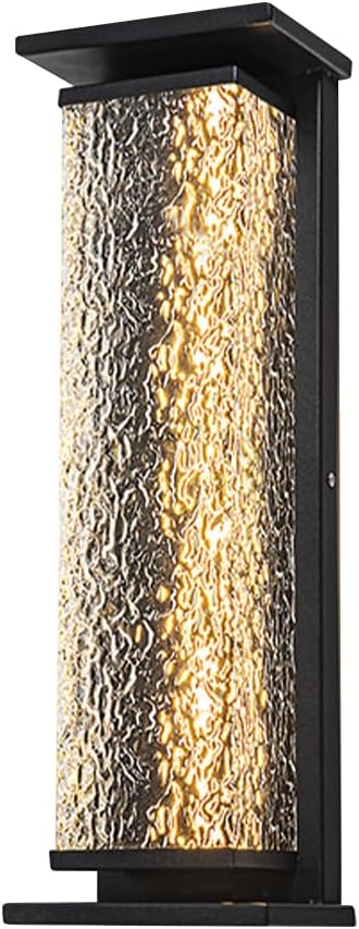 Solar Wall Light LED Black Wall Sconce Outdoor Wall Lamp Porch Lighting Fixture Wall Mounted, Waterproof Wall Sconces Exterior Lights for Corridor Garden Patio Garage