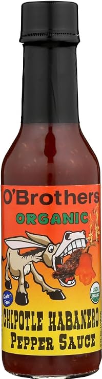 O BROTHERS Organic Chipotle Habanero Hot Sauce, 5 OZ