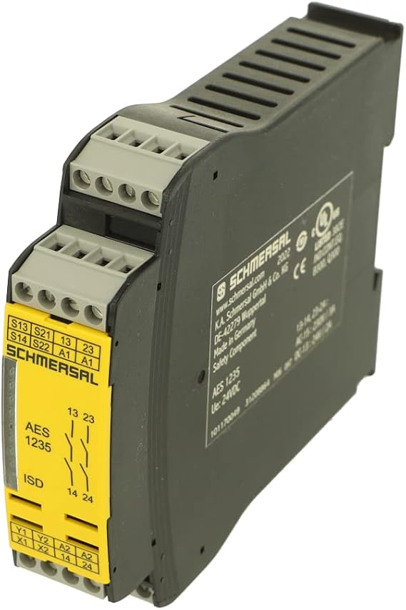 Schmersal Aes 1235 Safety Controller, 24 Vdc Operating Voltage, 2 Safety Contacts, 2 Signalling Outputs, 230 Vac / 3 Amp, Screw Connection,